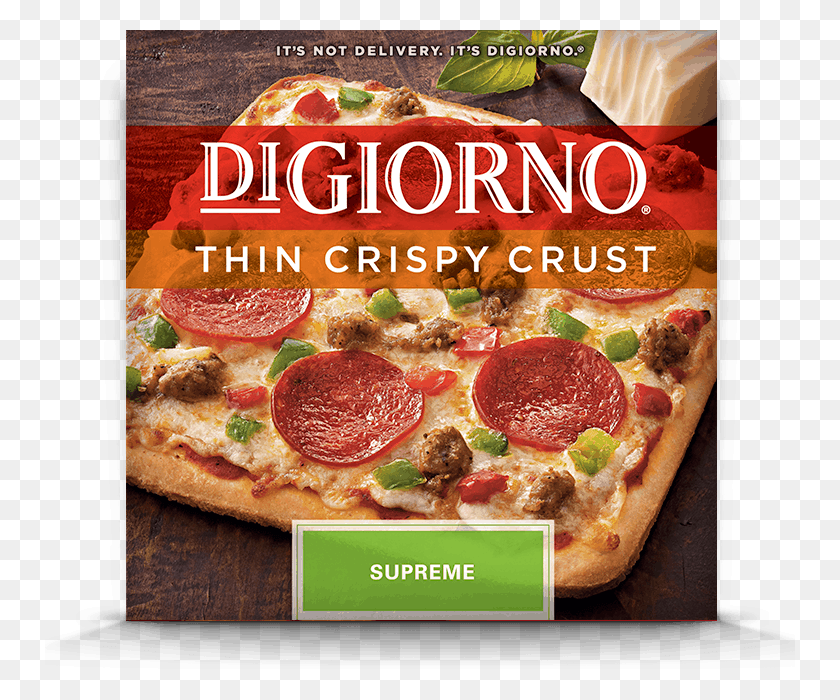 750x640 Popular Frozen Pizza Brands Digiorno Thin Crispy Crust, Flyer, Poster, Paper Descargar Hd Png