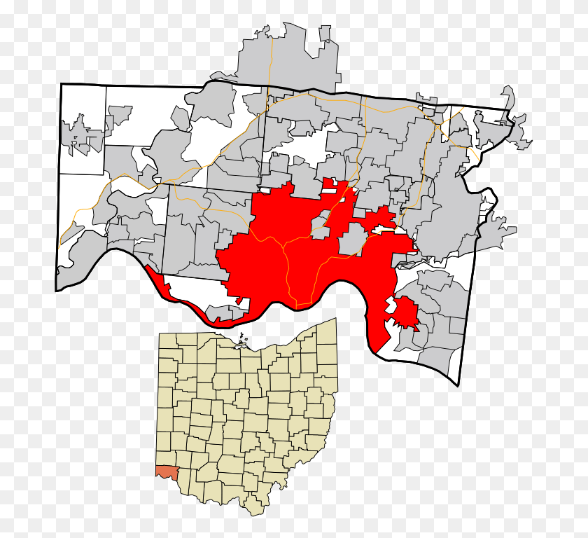 685x708 Population Hamilton County Ohio Map, Diagram, Atlas, Plot HD PNG Download