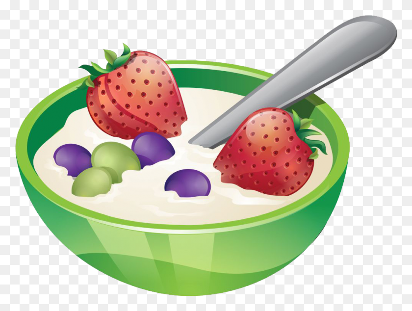 1003x739 Porridge Oatmeal Kasha, Strawberry, Fruit, Plant HD PNG Download