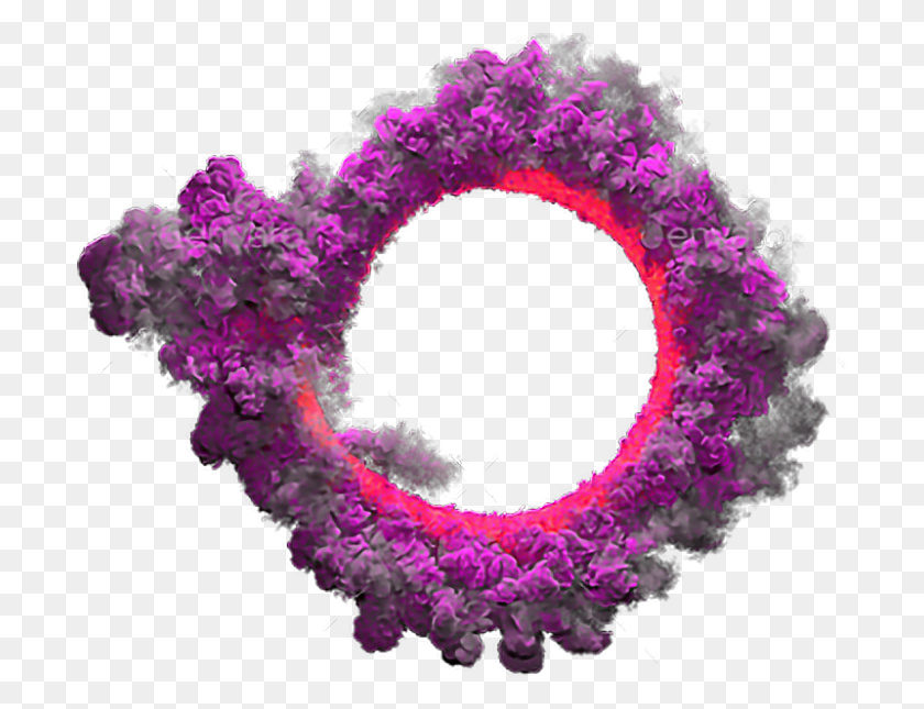 700x585 Portable Network Graphics Clip Art Color Picsart Photo Colorful Smoke, Purple, Wreath, Plant HD PNG Download
