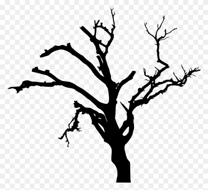 850x770 Portable Network Graphics Clip Art Silhouette Drawing Free Dead Tree Silhouette, Plant, Tree HD PNG Download