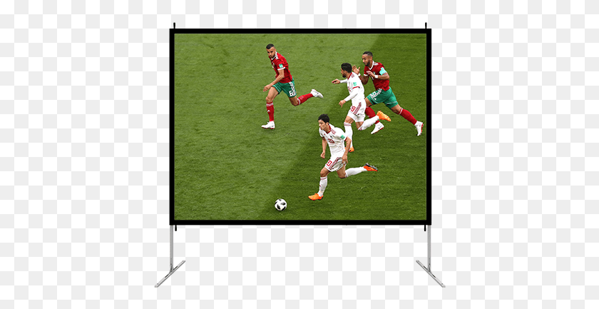 410x373 Portable Screen Quick Fold Screen Easy Fold Projection Led Backlit Lcd Display, Person, Human, People HD PNG Download