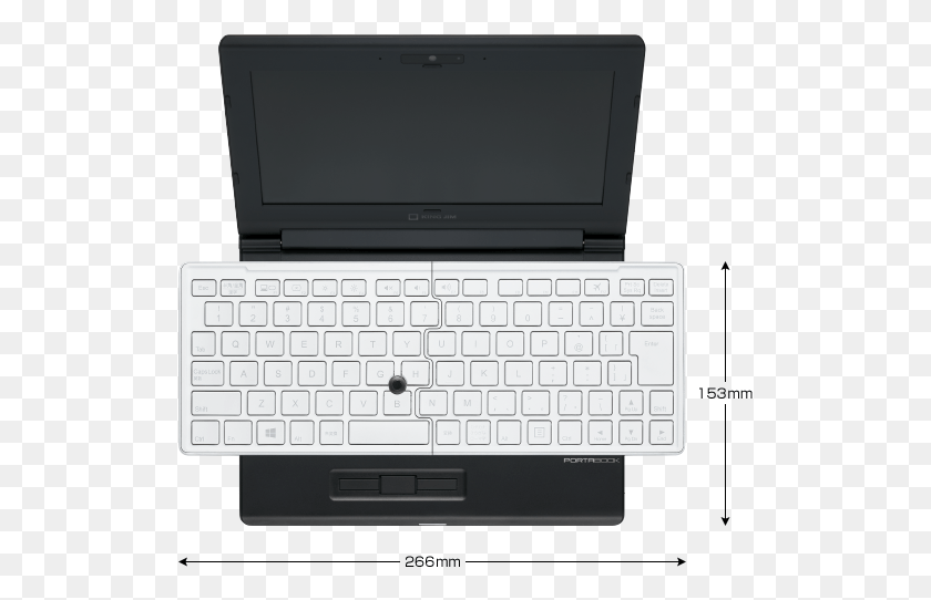 519x482 Portabook Xmc10 Laptop With Foldable Keyboard Launched Windows, Computer Keyboard, Computer Hardware, Hardware HD PNG Download