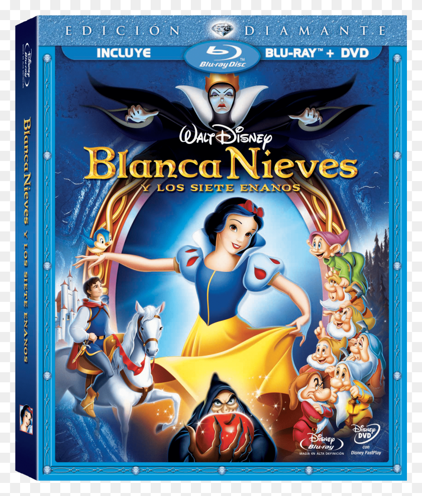 1703x2022 Portada De Blanca Nieves Dvd Dvd Of Snow White And The Seven Dwarfs, Disk, Person, Human HD PNG Download