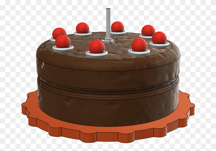 678x528 Portal 1 Cake 110 Scale Chocolate Cake, Dessert, Food, Birthday Cake HD PNG Download