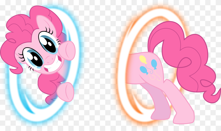 1600x953 Portal 2 Pinkie Pie Rainbow Dash Twilight Sparkle Rarity Pinkie Pie Portal, Art, Graphics, Text Clipart PNG