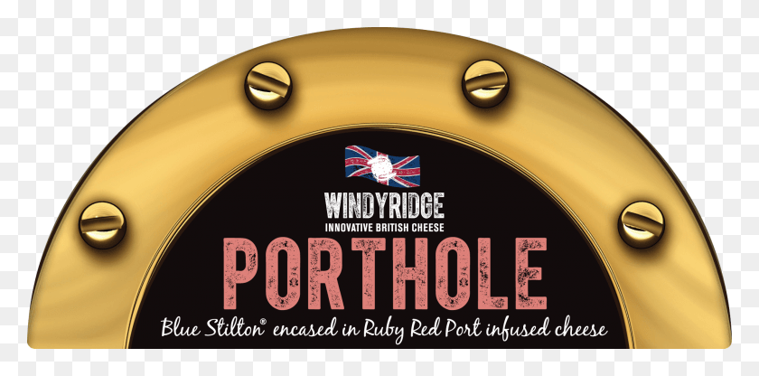 2067x945 Porthole Cheese Half Moon Label By Windyridge Cheese Label, Text, Alcohol, Beverage HD PNG Download