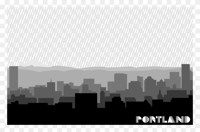 952x606 Portland Skyline Vector Art Cityscape, Dientes, Boca, Labio Hd Png