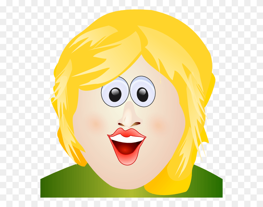 582x600 Portrait Clip Art At Clipart Library Blonde Ugly Girl Cartoon, Head, Face, Graphics HD PNG Download