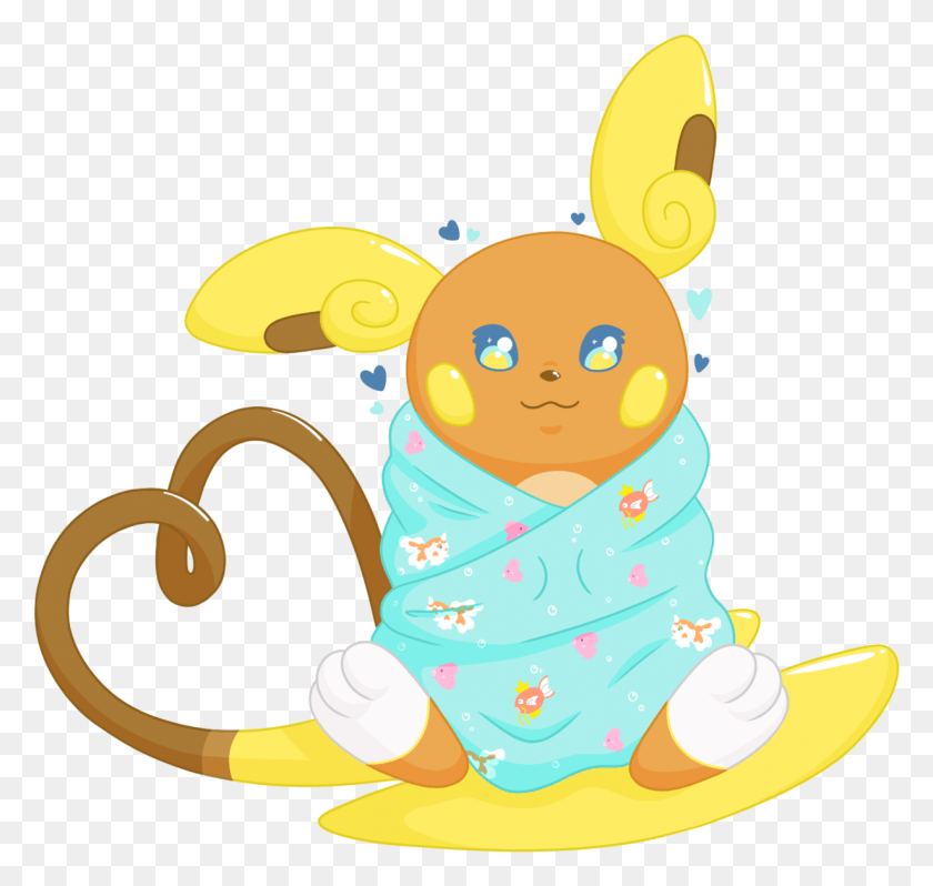 1228x1162 Portrait Of An Alolan Raichu In A Blanket Which Was Cartoon, Graphics, Birthday Cake HD PNG Download