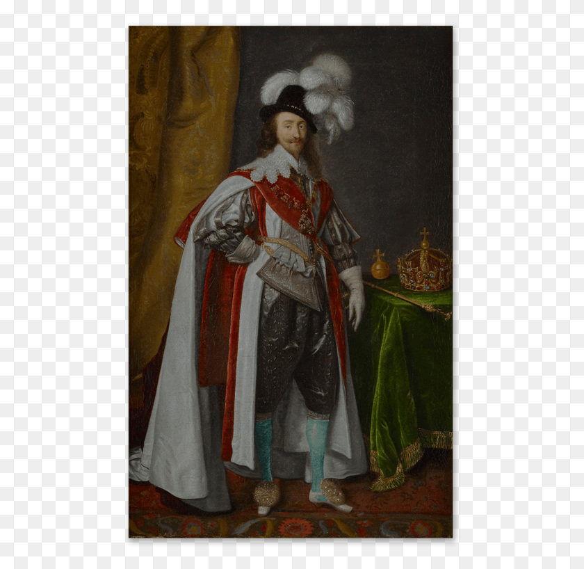 488x758 Портрет Короля Карла I В Мантии Из Мантии Ордена Подвязки, Человек Hd Png Скачать