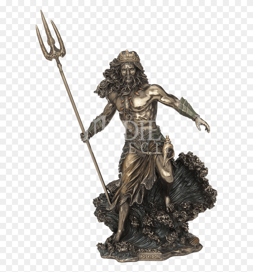 606x843 Poseidon Statue, Spear, Weapon, Weaponry HD PNG Download