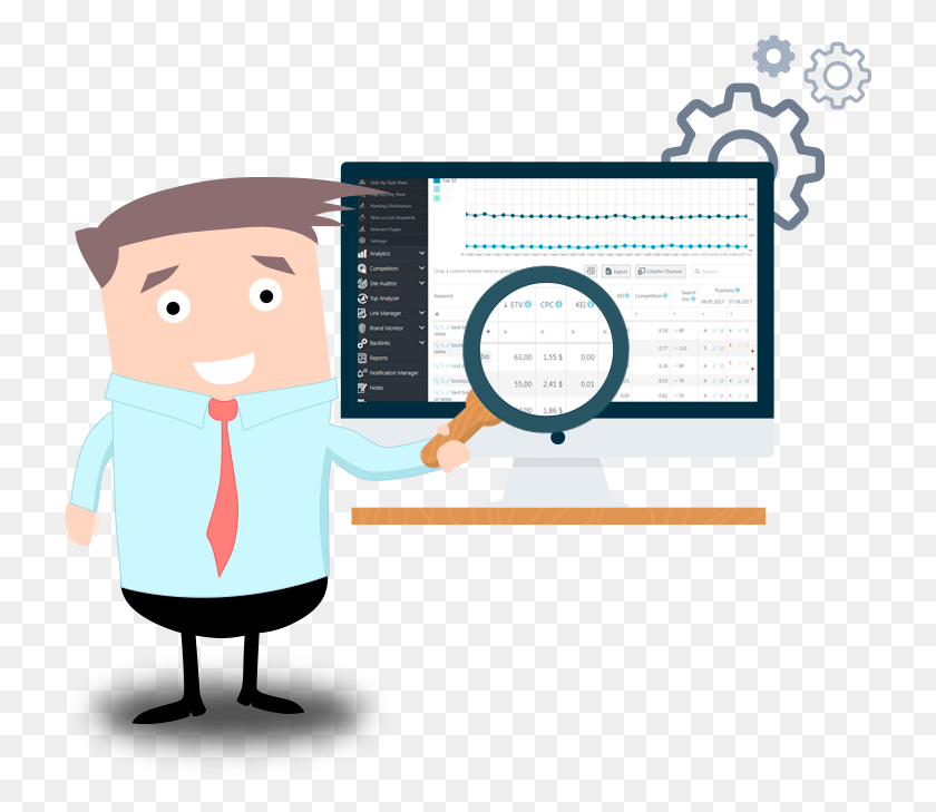 725x669 Position Rank Checking Software Cartoon, Text, Scientist HD PNG Download