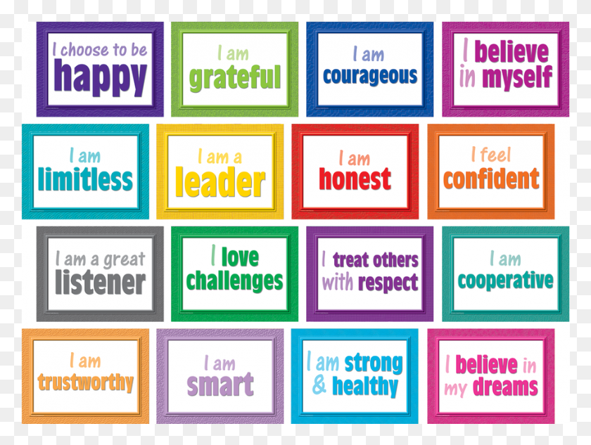 901x663 Positive Posters Bulletin Board Display Set Teacher Created Resources Teacher Created Positive, Word, Label, Text HD PNG Download