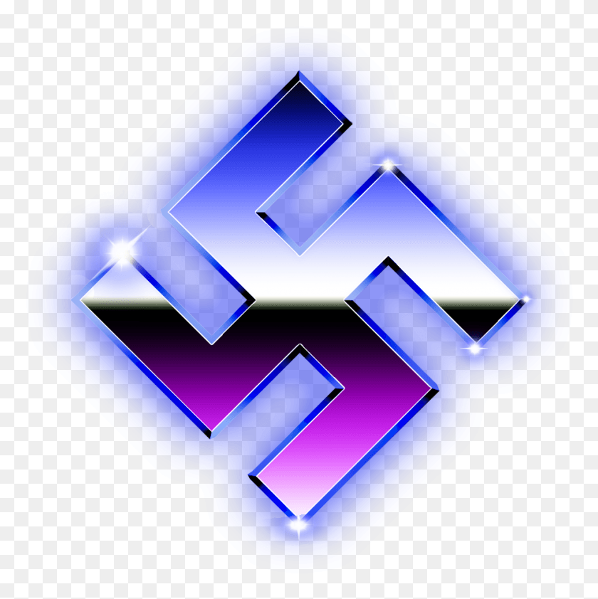 929x932 Post Fashwave Swastika, Hand, Symbol, Pac Man HD PNG Download