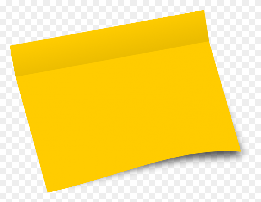 782x592 Post It Clipart Piece Paper Yellow Sheet Of Paper, Text, Lighting, Scroll HD PNG Download