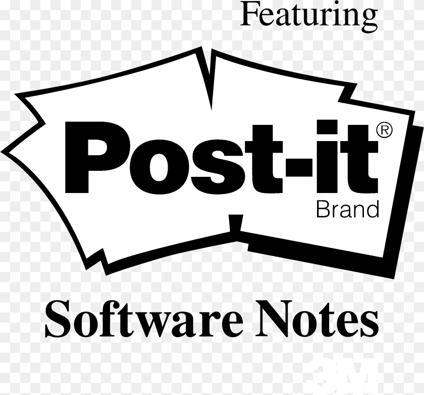 Post It Logo Black And White Post It Notes, People, Person, Stencil Clipart PNG