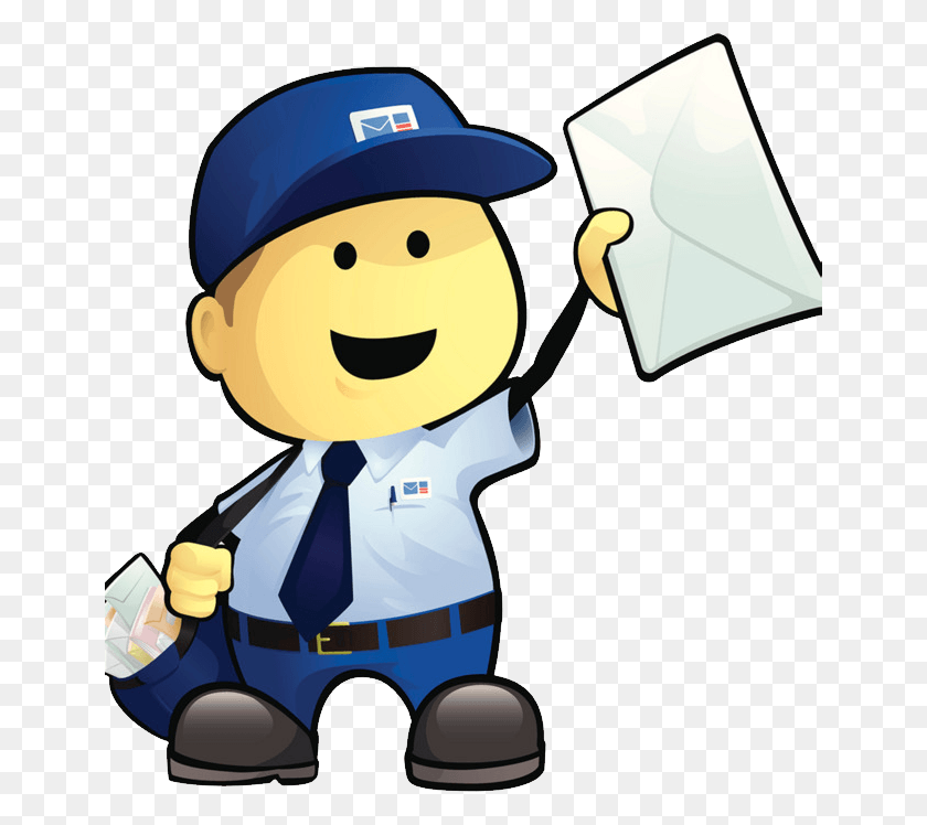 650x688 Post Man, Cleaning, Carton, Box HD PNG Download