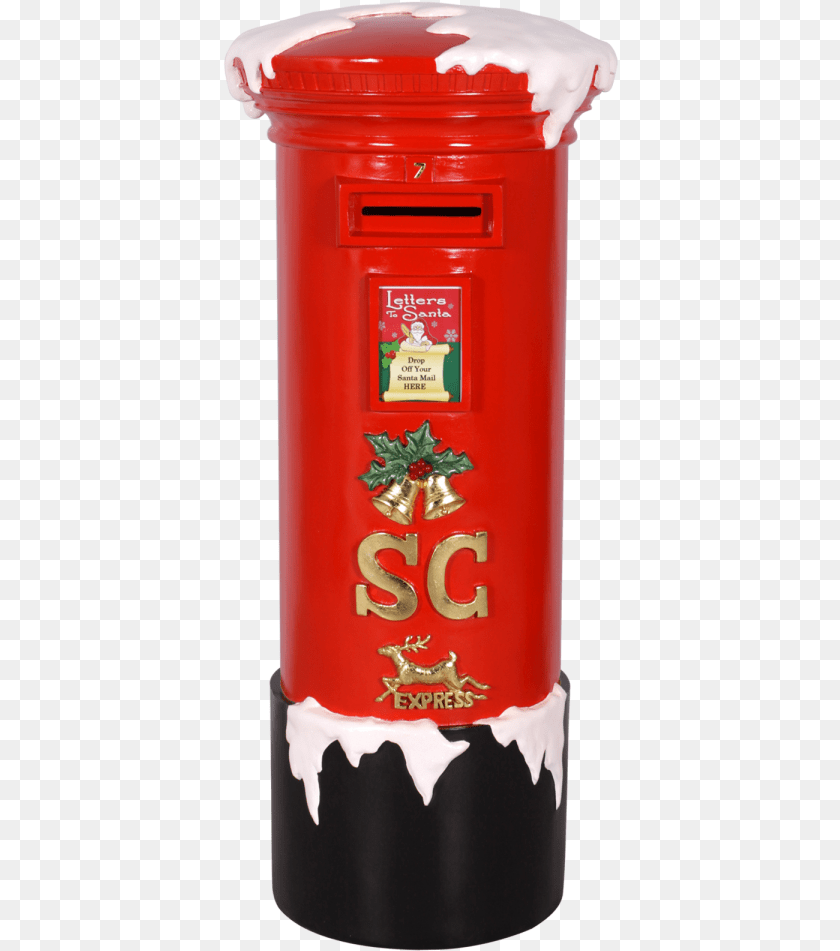 397x951 Postbox Letters To Santa Post Box, Mailbox Transparent PNG
