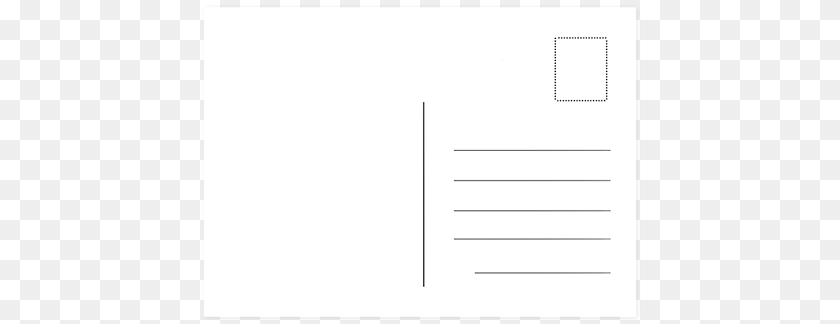 500x324 Postcard, Envelope, Mail, White Board Transparent PNG