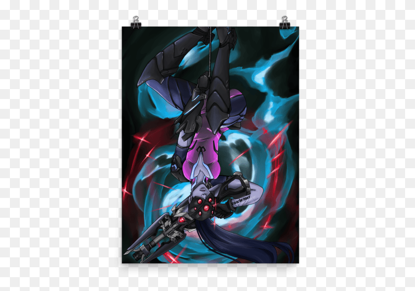 383x528 Poster Overwatch Spider Widowmaker Illustration, Graphics, Motorcycle HD PNG Download