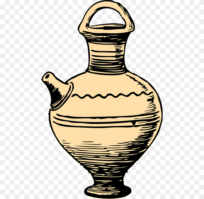 Pot Container Ancient Cartoon Ceramic, Jar, Pottery, Vase, Person Transparent PNG