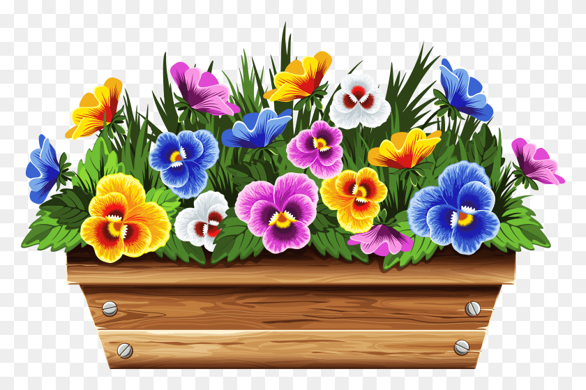 4448x2850 Potted Plants Clipart Planter Box, Plant, Flower, Blossom HD PNG Download