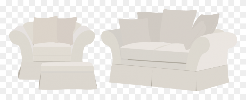 905x327 Pottery Barn Charleston Slipcover Studio Couch, Furniture, Armchair Descargar Hd Png