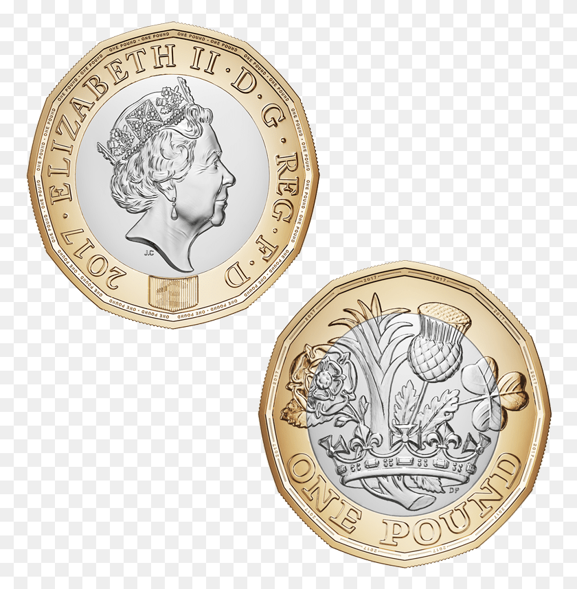 766x798 Pound Coin, Money, Gold HD PNG Download