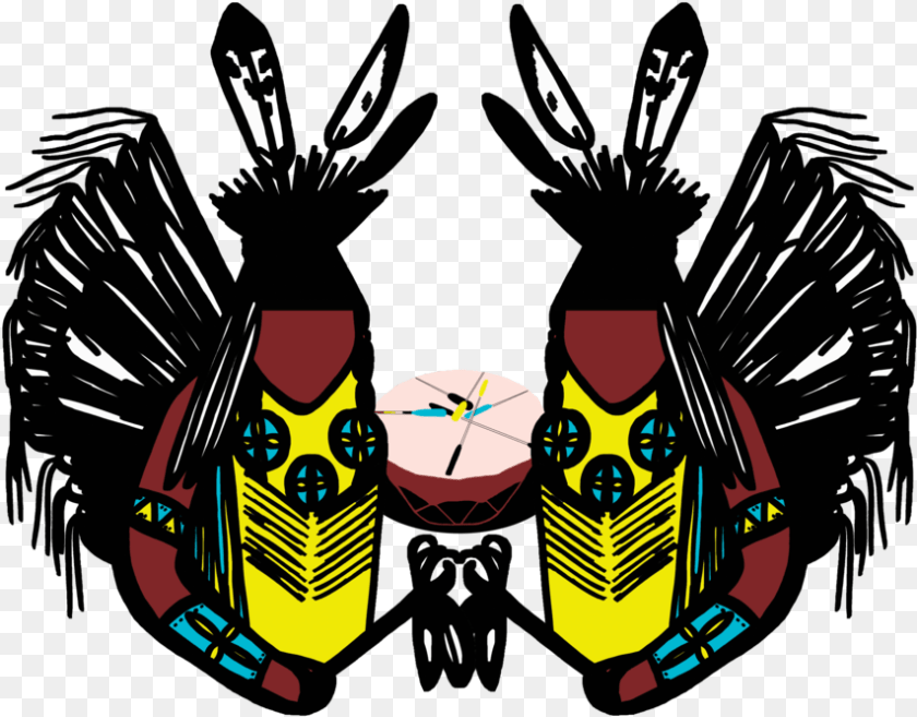 Pow Wow Illustration, Art, Modern Art, Emblem, Symbol Clipart PNG