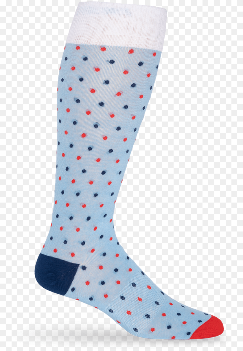 Powder Blue Dot Socks Sock, Clothing, Hosiery Clipart PNG