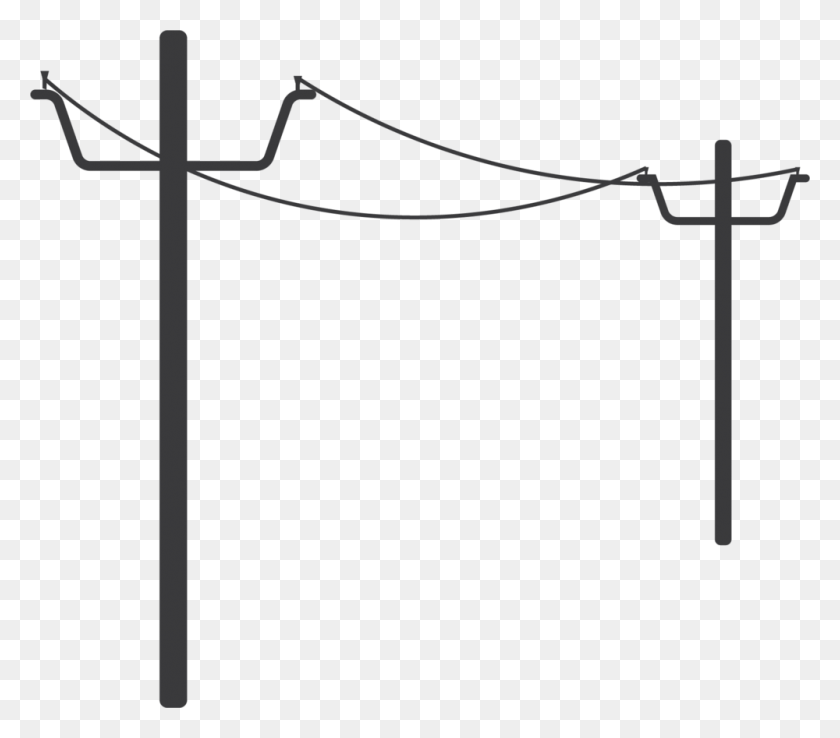 1000x870 Power Lines, Cross, Symbol, Bow HD PNG Download