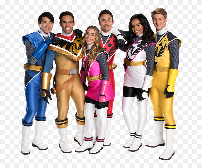 Power Morphicon 2018 The Cast Of Power Rangers Ninja Power Rangers Calvin And Hayley, Costume, Person, Human HD PNG Download