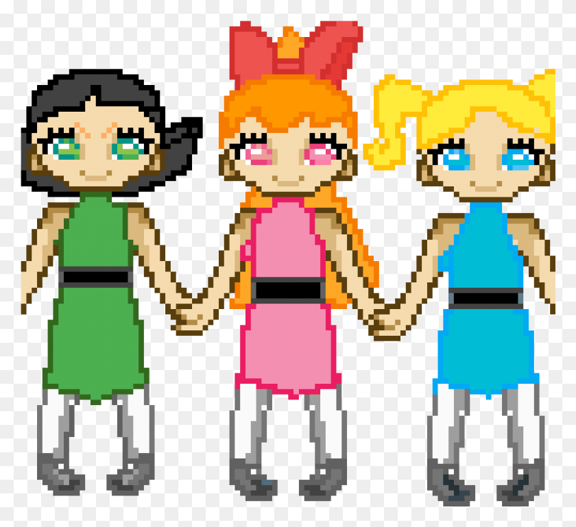 1201x1093 Power Puff Girls Cartoon, Family, Hand, Toy HD PNG Download