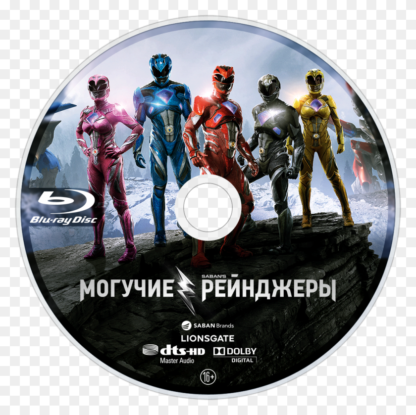 1000x1000 Power Rangers Bluray Disc Image Power Rangers Latest Movie, Poster, Advertisement, Disk HD PNG Download