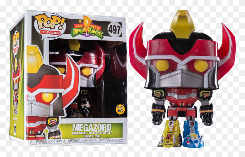 1407x865 Power Rangers Megazord Pop Funko Pop Megazord Glow In The Dark, Toy, Robot, Arcade Game Machine HD PNG Download