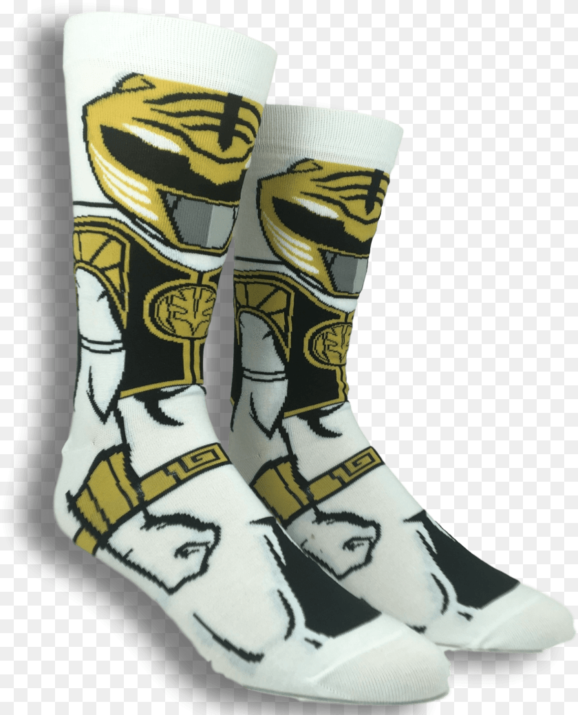 1400x1731 Power Rangers White Ranger 360 Socksclass Sock, Adult, Male, Man, Person PNG