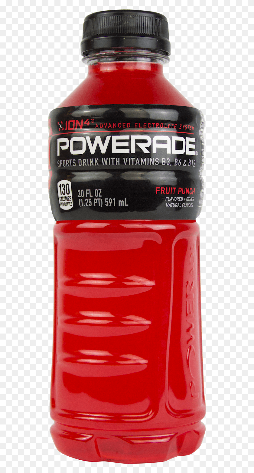 525x1500 Powerade Fruit Punch Powerade Ion, Бутылка, Сода, Напитки Png Скачать