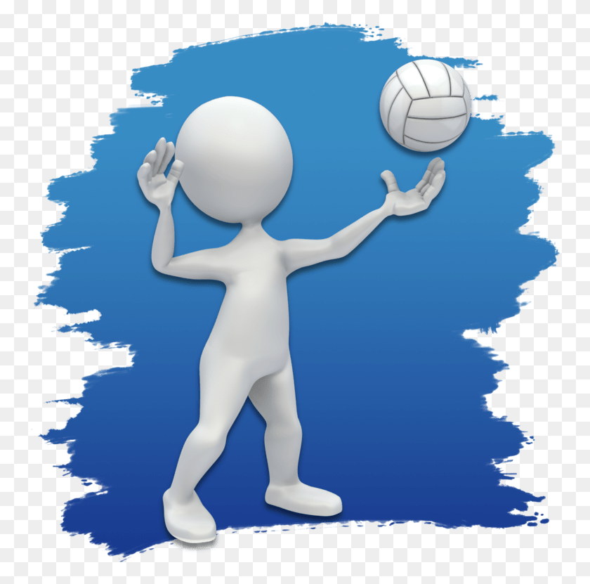 755x771 Powerpoint 3d Clipart 6 By Robin Stick Figure Sports Clipart, Person, Human, Soccer Ball HD PNG Download