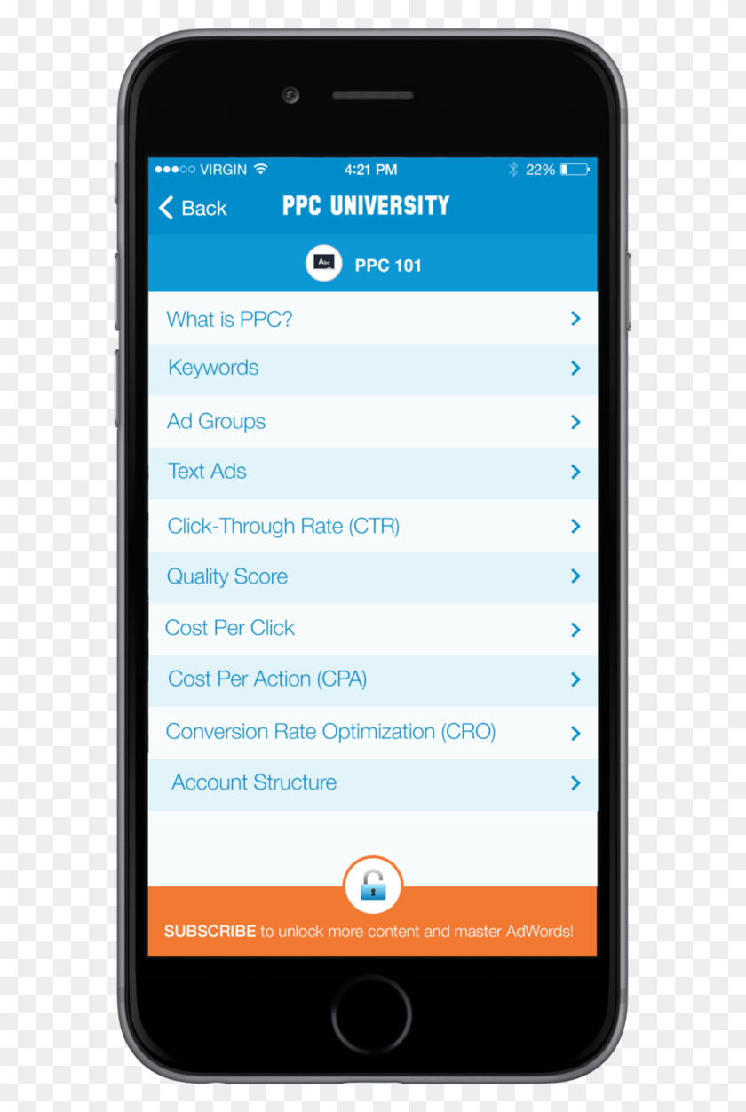 585x1192 Ppc University App Lesson Menu Smartphone, Mobile Phone, Phone, Electronics HD PNG Download