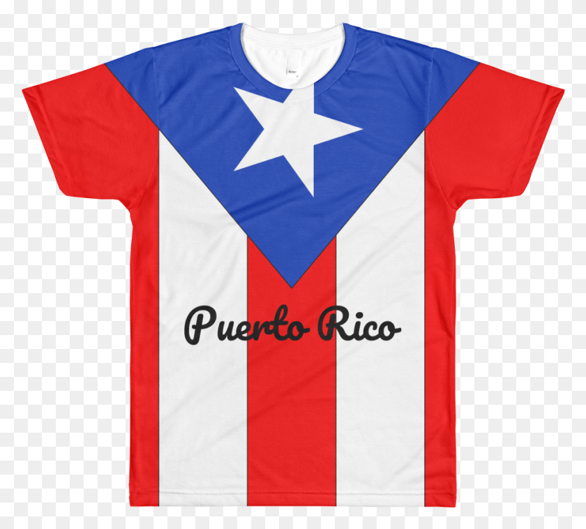 923x827 Pr Flag All Over Unisex T Shirt Puerto Rico Flag Shirt, Clothing, Apparel, Jersey HD PNG Download