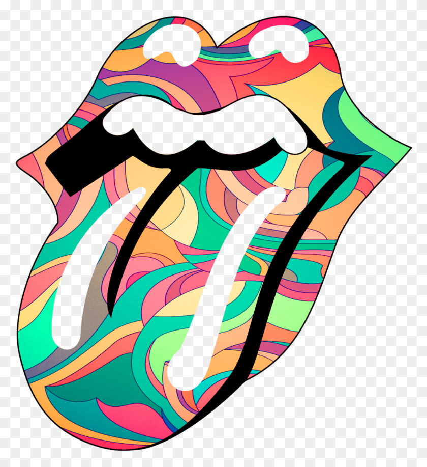 963x1059 Практика 02 Rolling Stones Tongue The Rolling Stones, Графика, Усы Png Скачать