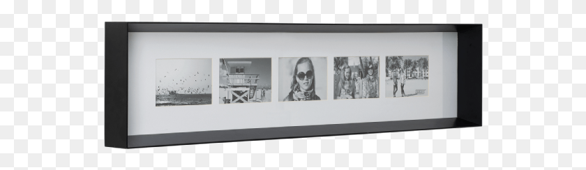 544x184 Prado Five Photo Frame Wall Clock, Person, Collage HD PNG Download