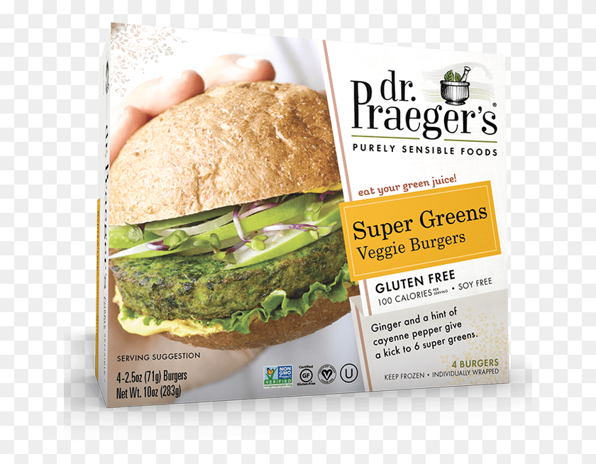 661x594 Praeger S Super Greens Veggie Burgers Dr Praeger39s Kale Burgers, Burger, Food, Flyer HD PNG Download
