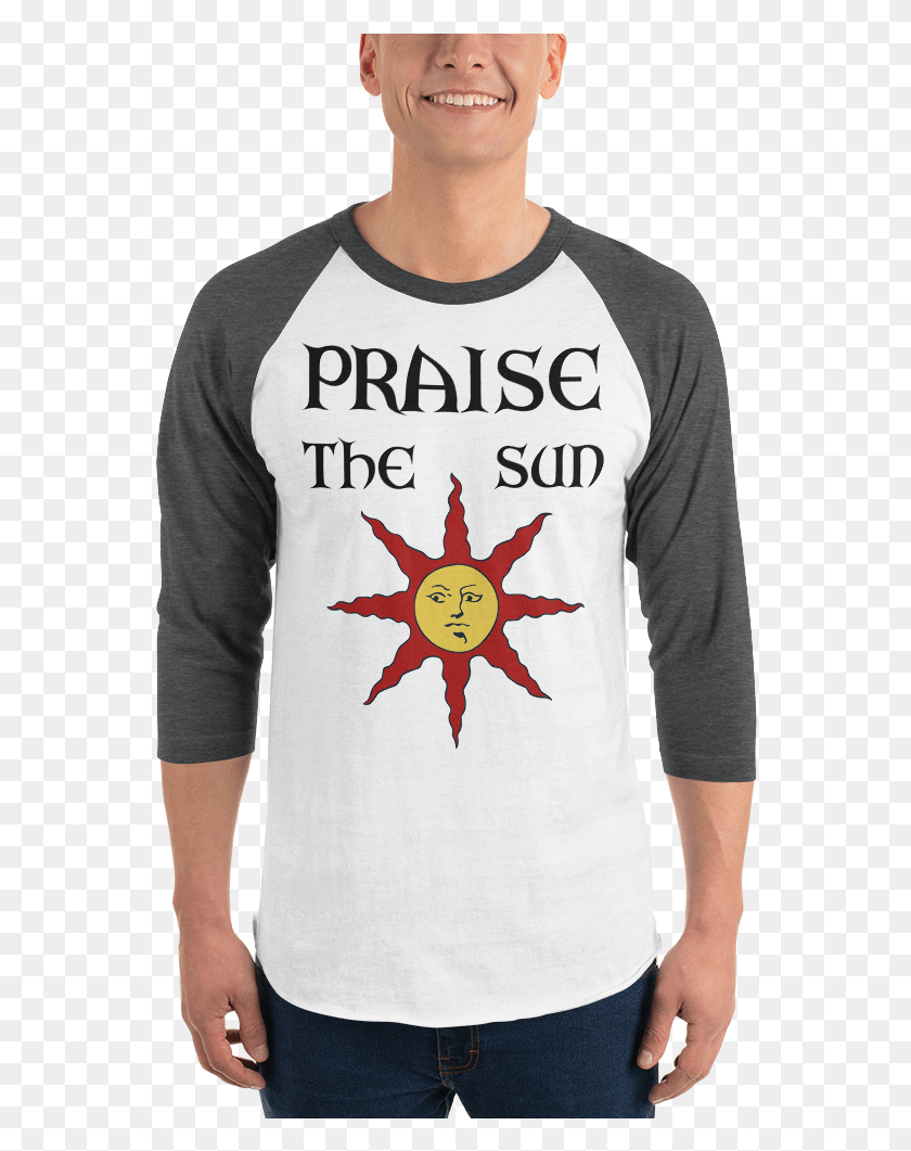 556x1001 Praise The Sun 34 Sleeve Raglan Shirt Solaire Shirt, Clothing, Apparel, Long Sleeve HD PNG Download