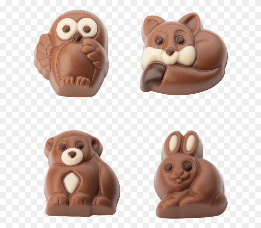 628x675 Pralines Forest Animals Chocolate, Figurine, Mouth, Lip HD PNG Download