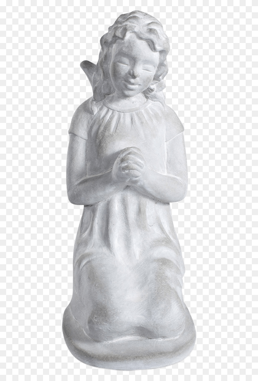 443x1180 Descargar Png / Ángel Rezando Con Capucha, Estatua, Estatua Hd Png