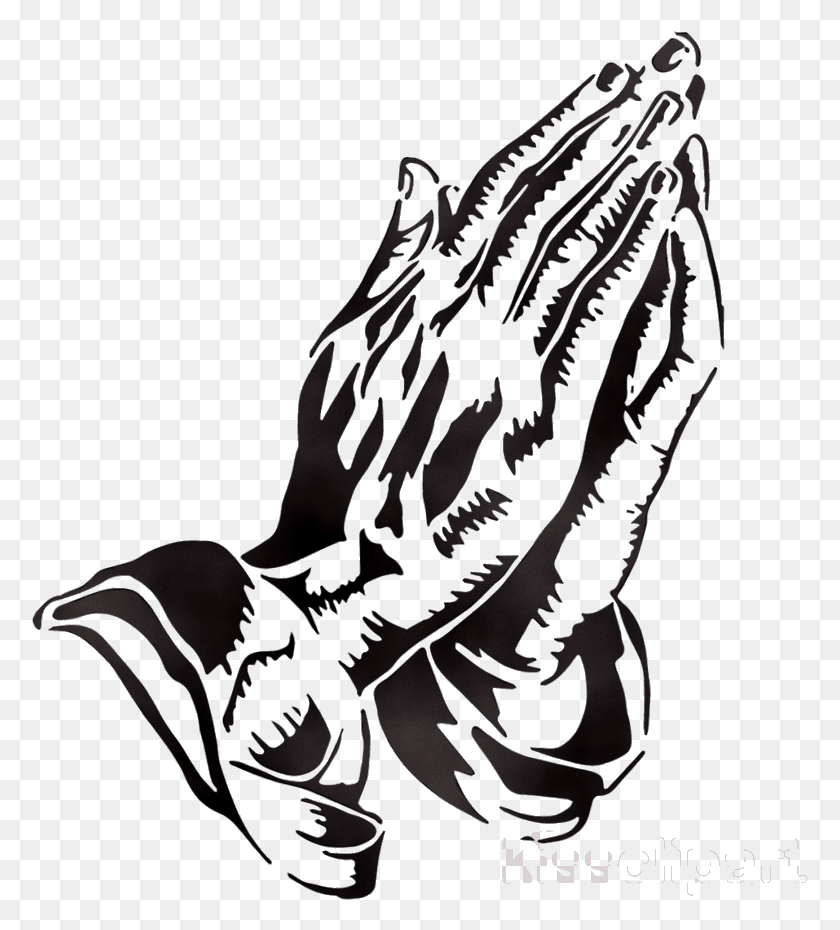 777x870 Praying Hands Hand Clipart Drawing Transparent Praying Hands Clipart, Dragon, Statue, Sculpture HD PNG Download