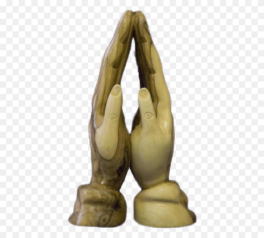 412x699 Praying Hands Made Of Olive Wood Hands Made Of Wood, Banana, Fruit, Plant HD PNG Download