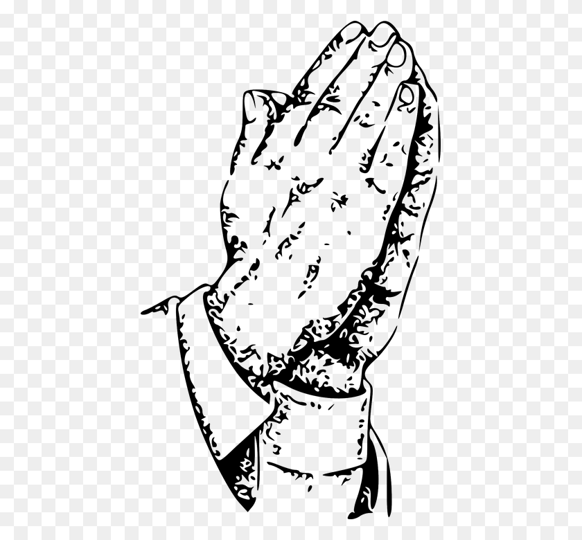 433x720 Praying Hands Man Church Christian Prayer God Praying Caricature, Clothing, Apparel, Sleeve HD PNG Download